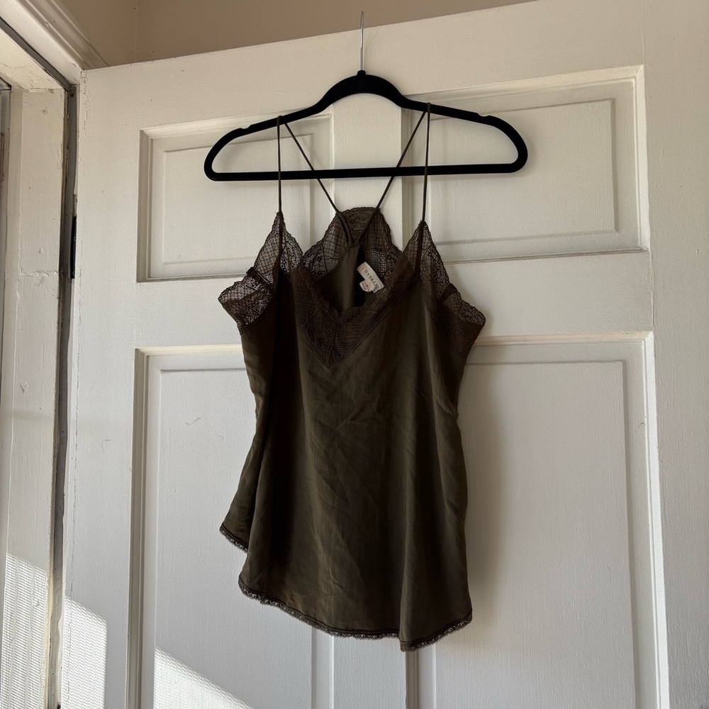 Lovestitch Olive Lace Cami Top. SB3